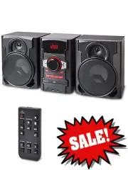100W CD Stereo System W/ USB & Bluetooth Connectivity Remote Home Audio Speakers