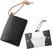 [Generic] Pocket Tissue Holder for Purse- Reusable Tissue Travel Pouch | Portable Travel Pouch Tissue Bag,Travel Pouch Tissue Bag, Sanitary Napkin Storage Bag, Paper Towel Pu Leather Case for Family Friends