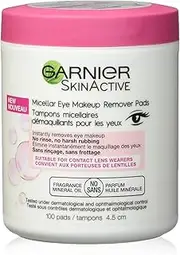 Garnier Micellar Eye Makeup Remover Pads Facial Treatment 100 pads, pack of 1