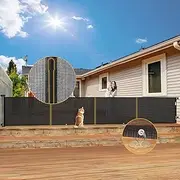 200'' Retractable Baby Gates Extra Wide,35" Tall Retractable Dog Gate for Doorways,Extra Long Retractable Baby Gate for Stairs,Indoor/Outdoor Retractable Gate with Fiberglass Reinforcement Rod Black