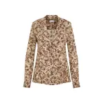 [Dries Van Noten] Dries Van Noten-Brown Colla Viscose Shirt-Donna 34 IT