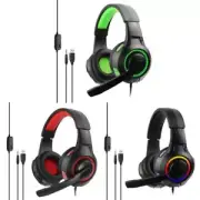 Headphones with Microphone Hi-Fi Glow Gaming Headset for PC X-box PC