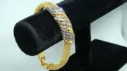 C & KROSS JACQUELINE B KENNEDY GOLD TONE MESH BRACELET PURPLE STONES REPLICA-NEW