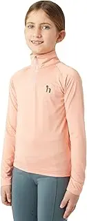 [HORZE] Lola Kids Long Sleeved Half Zip Tec Shirt