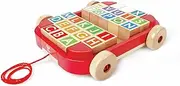 Hape Pull Along Cart w/Blocks Fun Activity Play Kids/Toddler Play Toy 24m+