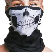 Skull Black Face Mask Cap Motorcycle Biker Multi Functional Skeleton Hat Scarf