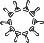 [Generic] Swivel Snap Hook Clips for Purse - Webbing Strap Luggage Bag Swivel Clasps - 10x Carabiners Rings Lobster Claw Clasp Keychain Clip for Purse Bag Straps Push Gate Snap Hook Shoulder Strap Bag