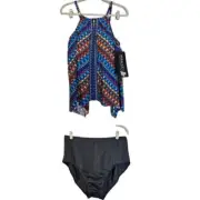 NEW Miraclesuit 16 Nepali Peephole Tankini Swimsuit Slimming Boho Beach Pool