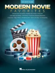Modern Movie Favorites 18 Songs! Big Note Piano Book NEW!