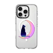 iPhone 16 Pro Clear Case MagSafe Compatible Cat Moon