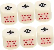 MOLUCKFU 15pcs Acrylic Poker Dice for Birthday Party Games Reusable Lightweight Game Props for Entertainment Fun Activities