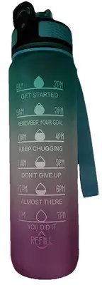 Fidus 32oz Motivational Water Bottles with Times to Drink & Straw leakproof NEW