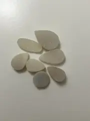Natural Druzy (Drusy) Quartz Flat-back Cabochons, 7 Pieces, Bulk Lot, 115.15 cts