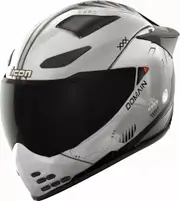 Icon Domain Future Proof Helmet, black-silver, Size L for Men Black Silver