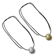 Drawable Leathers Rope Shell Pendant Collarbone Chain Temperament Necklace