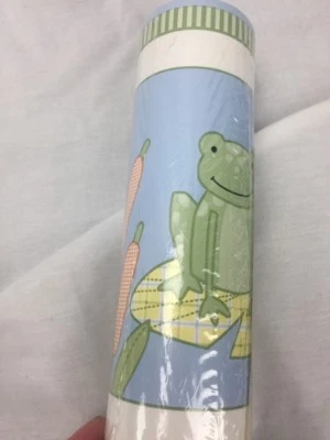 Kidsline Leap Froggie Wallpaper Border 10 Yards NIP new Frog baby room Decor