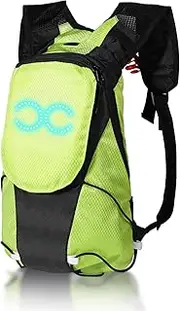 LED Motorcycle Backpack, Light-Up Leisure Bag, Outdoor Sports Accessory with Safety Glow Panel for Riding, Urban Commuting, Camping, Scooter, Hiking, Running, Festival Use