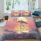 Duvet Cover Double（200x200cm） Bedding 3 Pcs Set Rainforest Animal Comforter