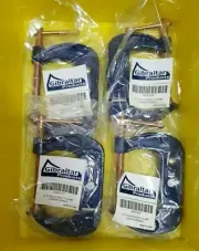 (4 Lot) C Clamp 2" or 3" (Adjustable) Copper Plated Screw Anti Weld Spatter NOS