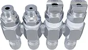 Jariko JRod 5-6 GPM Pressure Washer Nozzle Set - 4 Tip Soft Wash Nozzle - Silver Stainless Steel - 1/4" Quick Connect - Pressure Washer Accessories