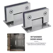 2x stainless glass door hinge 90° glass door fitting glass door fitting shower