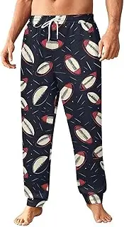 [Generic] Men's Sweatpants, Rugby Ball Curve Stick-9, Polyester Joggers, Sweatpants Jogging Pants for Workout Running