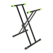 Gravity KSX2 Double Braced 90cm Keyboard Stand X-Frame Rack w/ VariFoot Black