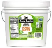 Once Again Organic Crunchy Peanut Butter No Salt Unsweetened 9lb Bucket