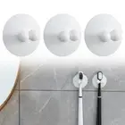 3Pcs with Suction Cup Toothbrush Storage Hook Groceries Storage Rack Bathroom