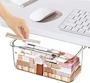 Under Desk Drawer - PP Drawer Self-Stick Storage Organizer | PET Under Desk Drawers Slide Out Organizer | Stackable Craft Storage Box Cabinets | Clear Adhesive Container Holder For Pen,Cosmetics