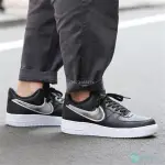 NIKE AIR FORCE 1 LOW 全黑 黑白 黑底 銀勾 休閒滑板鞋AO2441-003男女鞋