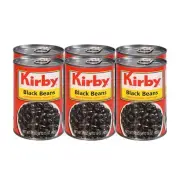 6 Cans Kirby Black Beans/Frijoles Negros Creole Seasoning Ready To Eat 15oz