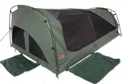 Sahara Wanderer Deluxe King Single Dome Canvas Swag & Bag