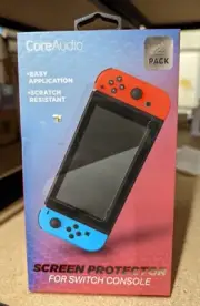 CoreAudio Screen Protector for Nintendo Switch Console, Pack of 2 NEW