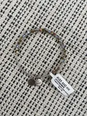 Alex & Ani Bead Expandable Bangle Bracelet Iridescent Blue Beads NWT