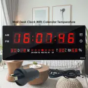 Digital Home Large Big Jumbo LED Wall Desk Clock With Calendar Temperature AU