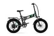 EMotorad Electric Bike Doodle 20"x4" Fat Tyre Foldable ebike, Shimano Tourney-7Speed, 36V 250W Motor with 36V 10.4Ah Removable Battery - Black