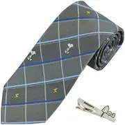 [Peanuts] PN914453 Gray & TB-003 Snoopy Necktie & Tie Clip Set, Gift, PN914453 Gray & TB-003, SNOOPY スヌーピーネクタイ タイピン プレゼント