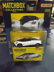 2021 Matchbox Collectors Pearl White Pagani Huayra Roadster 3/20 With Box