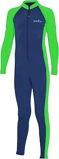 [EcoStinger] Girls Full Body Swimsuit Stinger Suit UV & Jellyfish Protection UPF50+ Navy Lime