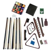 Hardwood Maple Billiards Deluxe Pool Table Accessory Kit With Walnut Finish