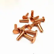 M3 Flat head Copper Rivets Brass Solid Percussion Rivet Cap Nail 3mm-30mm Long