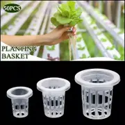 50Pcs Hydroponic Colonization Mesh Pot Net Cup Baskets Planting Nursery Plants