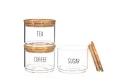 Sass & Belle: Tea, Coffee, Sugar Glass Stacking Jars