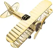 NOLITOY Metal Craft Airplane Model Ornament Vintage Decor Retro Aircraft Model Home Decor