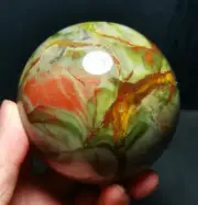 RARE 670G Natural Polished Colorful Agate Sphere Ball Crystal Healing WD1030