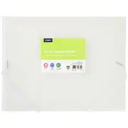 J.Burrows A4 Recycled Elastic Document Wallet Clear