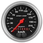 Auto Meter Sport-Comp GPS Speedometer3-3/8" In-Dash Metric 0-225 kph AU3982-M