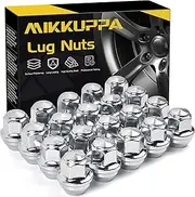 MIKKUPPA M12x1.5 One-Piece Lug Nuts - Chrome OEM Factory Style Nuts Replacement for Ford Escape Focus Ford Fusion EcoSport Fiesta Original Wheels, 12mmx1.5 Large Acorn Seat Closed End Tire Nuts