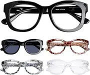 Eyekepper 5 Pack Oversized Reading Glasses - Retro Readers for Women Reading +1.50